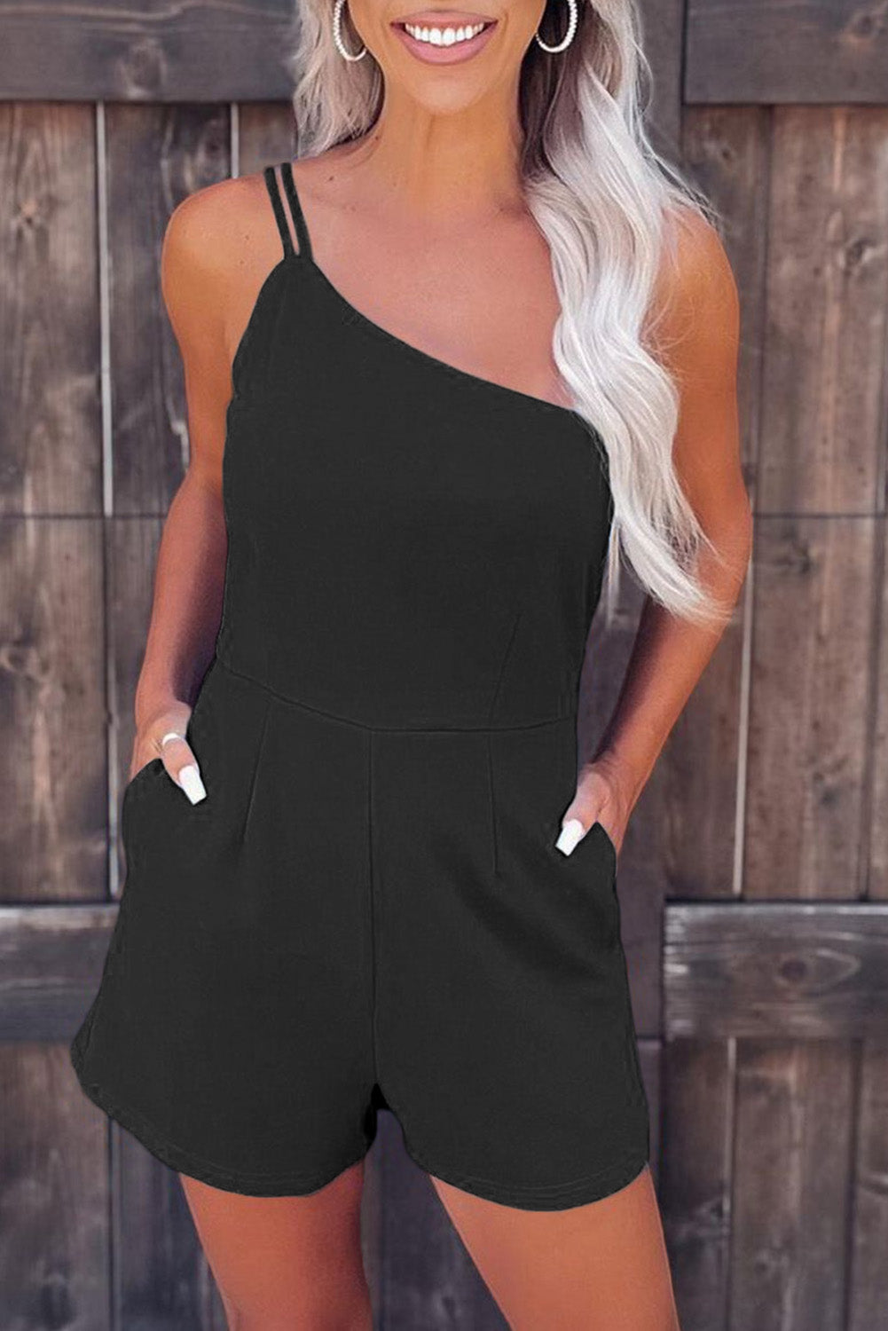 Megan One Shoulder Romper