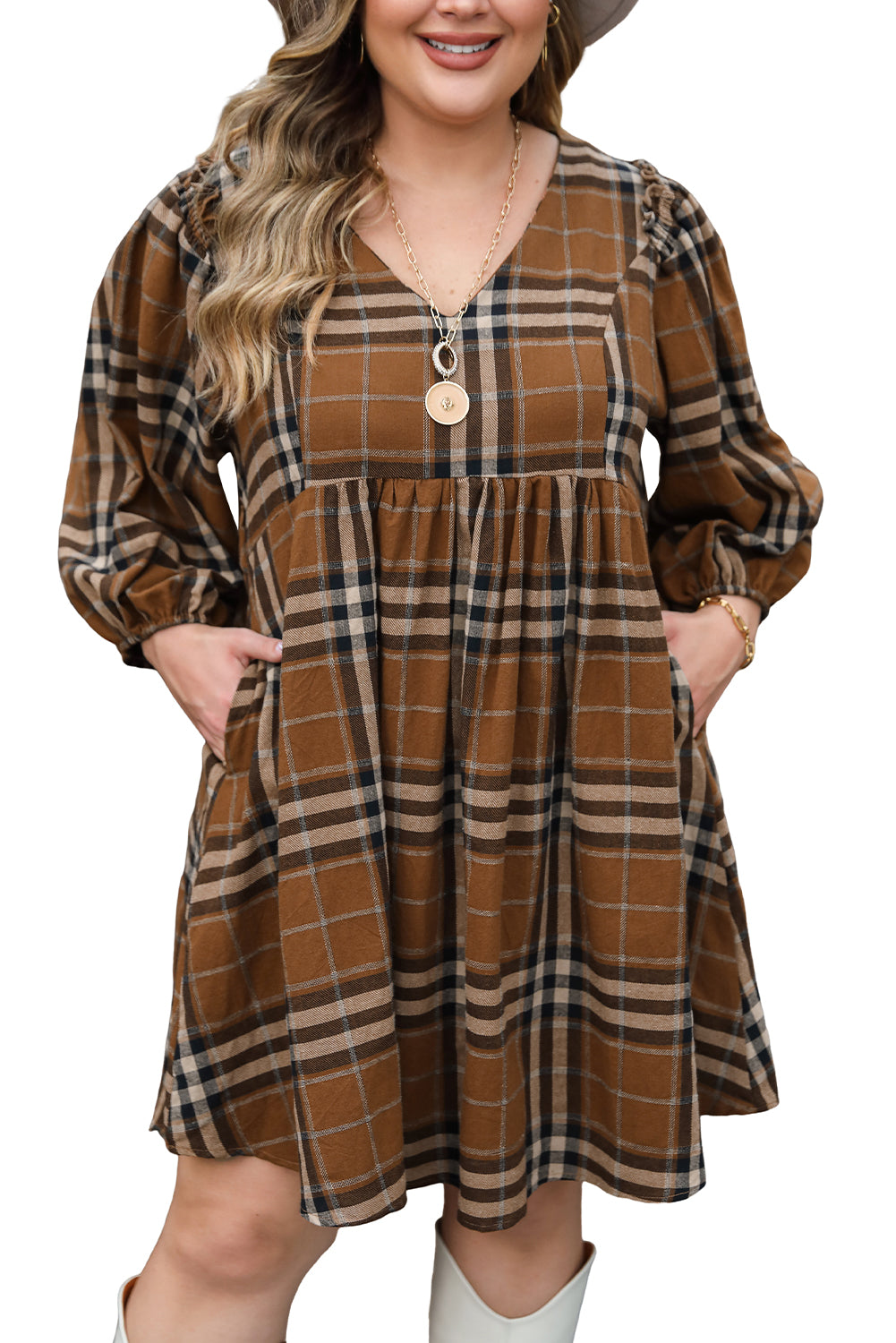 Pumpkin Spice Babydoll Dress