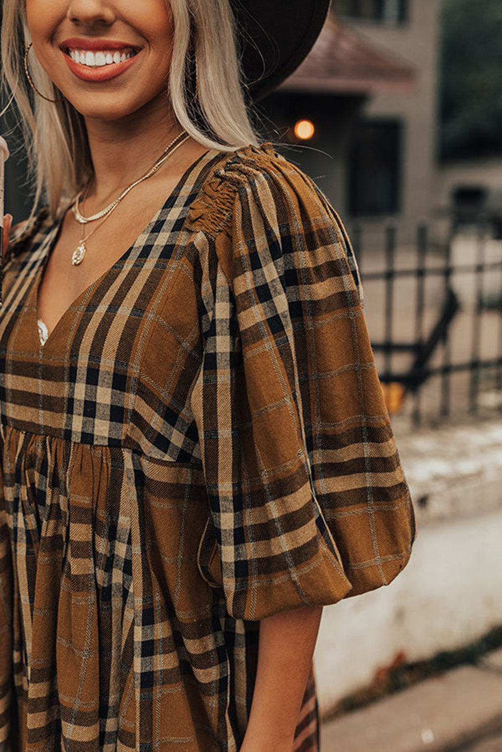Pumpkin Spice Babydoll Dress