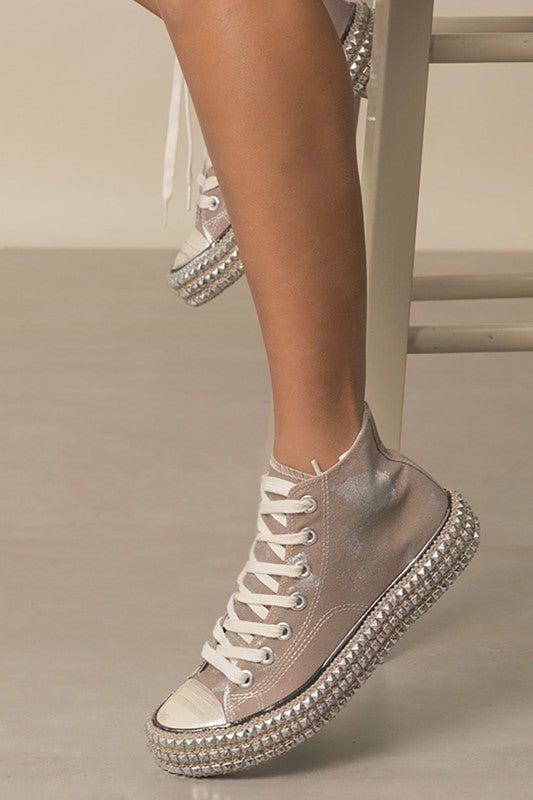 Chantel Studded High Top Sneakers
