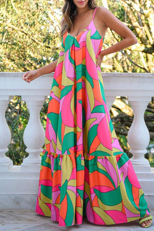Boho Geometric Maxi Dress