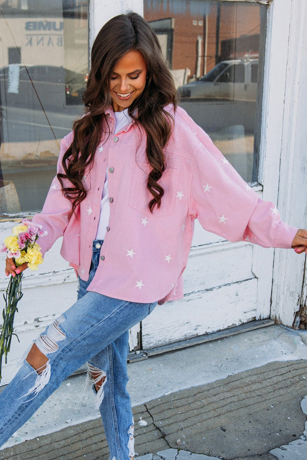 Pink Star Denim Jacket