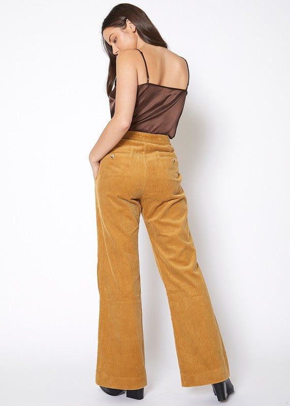 Corduroy Wide Leg High Waist Pants