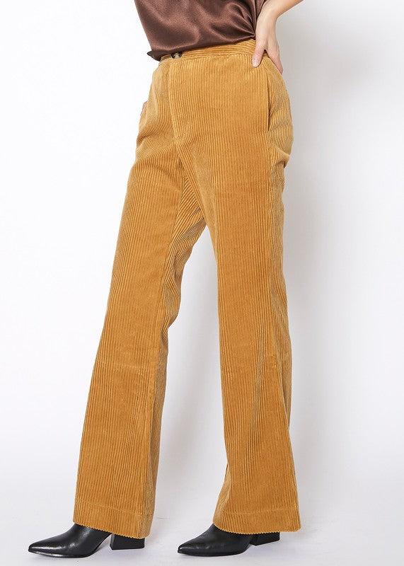 Corduroy Wide Leg High Waist Pants