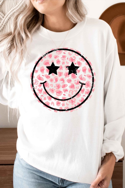 Leopard Smiley Sweatshirt
