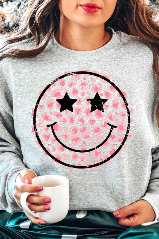 Leopard Smiley Sweatshirt