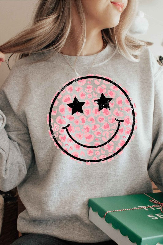 Leopard Smiley Sweatshirt