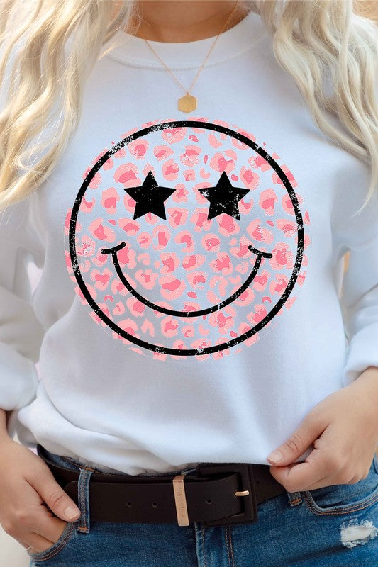 Leopard Smiley Sweatshirt