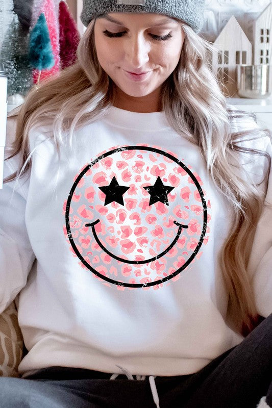 Leopard Smiley Sweatshirt