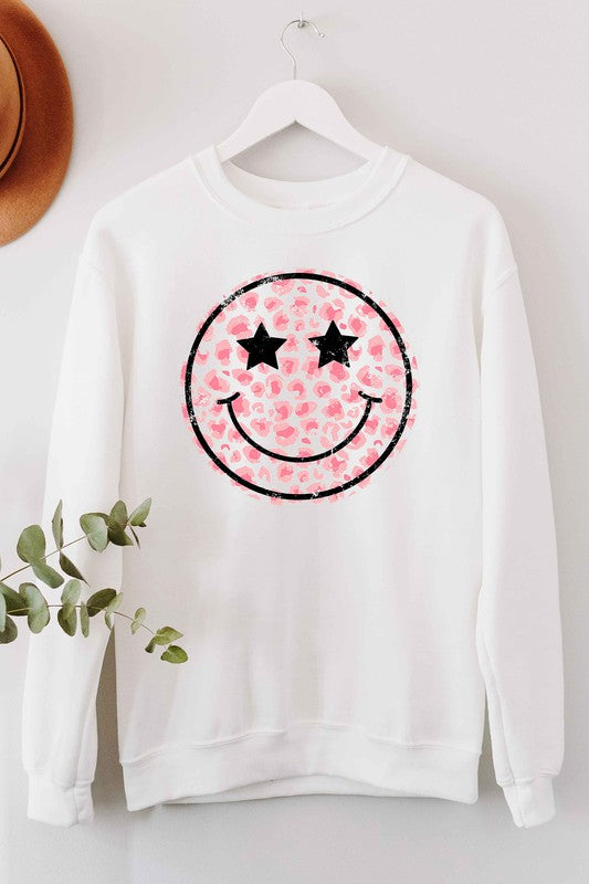 Leopard Smiley Sweatshirt
