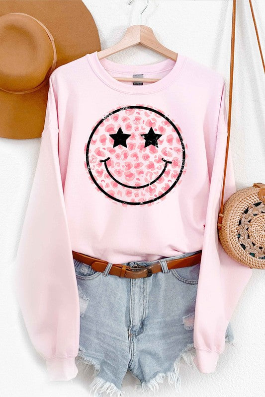 Leopard Smiley Sweatshirt