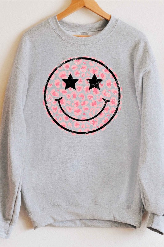 Leopard Smiley Sweatshirt