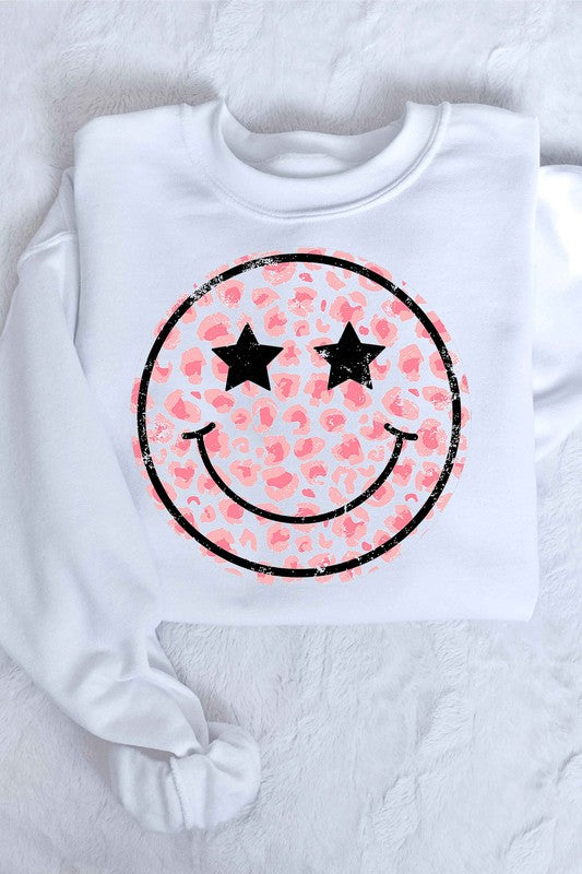 Leopard Smiley Sweatshirt