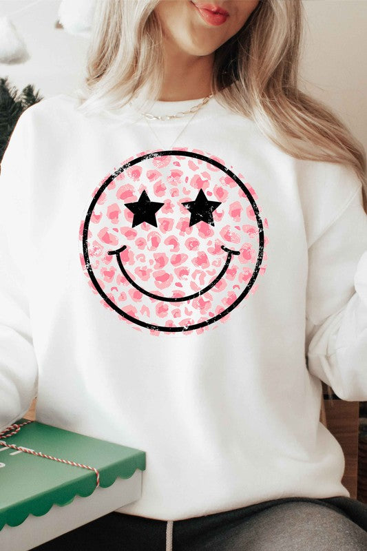 Leopard Smiley Sweatshirt