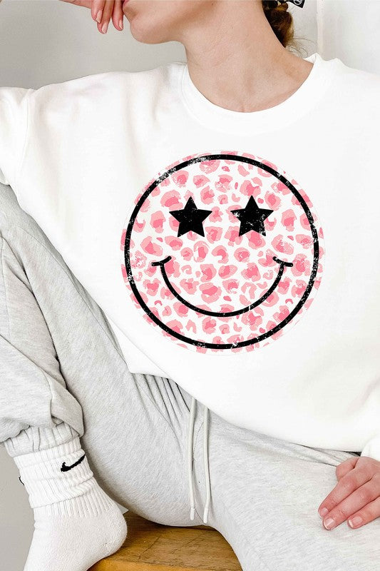 Leopard Smiley Sweatshirt