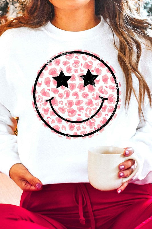 Leopard Smiley Sweatshirt