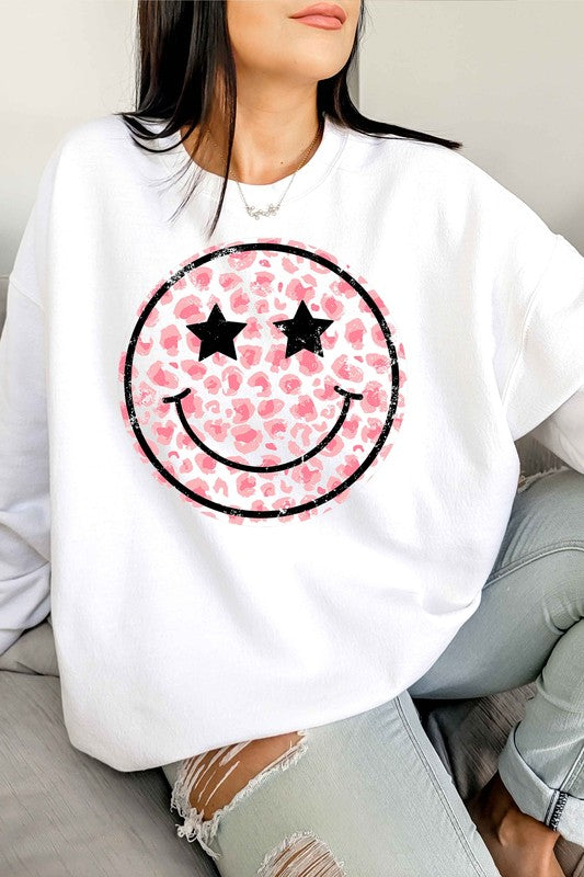 Leopard Smiley Sweatshirt