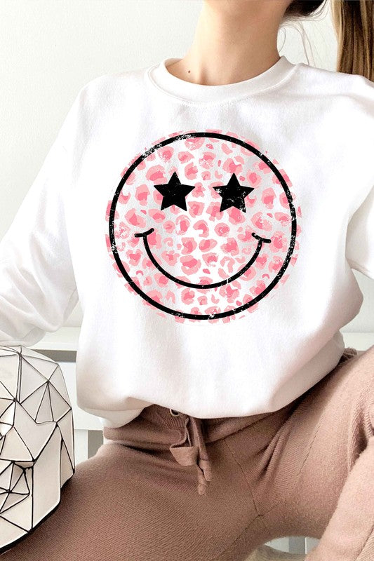 Leopard Smiley Sweatshirt