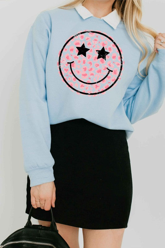 Leopard Smiley Sweatshirt
