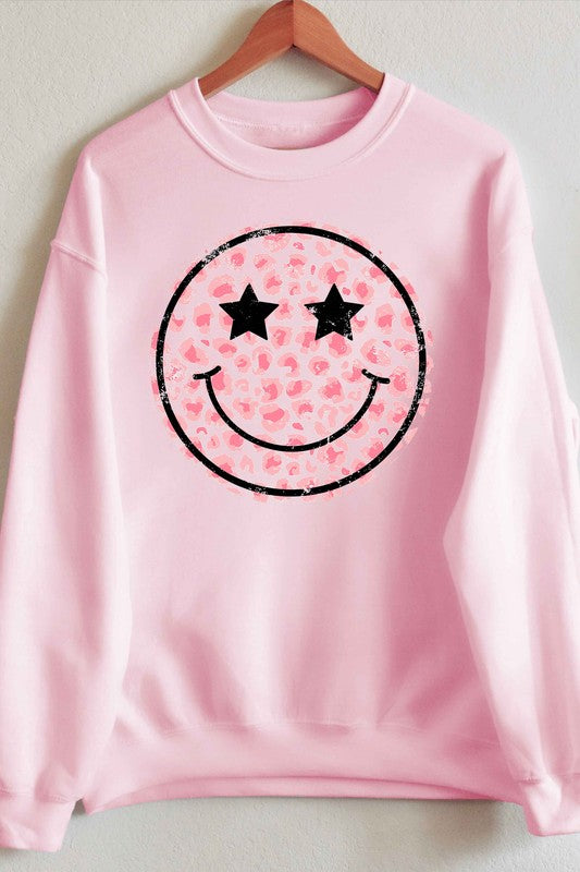 Leopard Smiley Sweatshirt