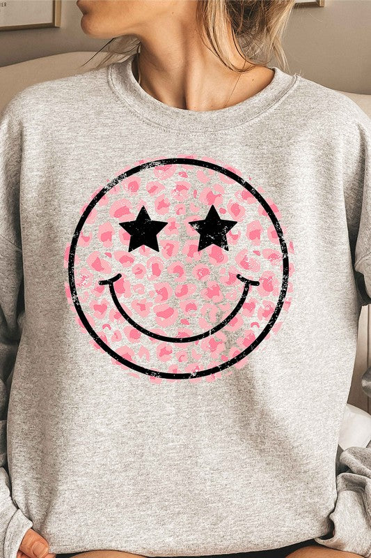 Leopard Smiley Sweatshirt