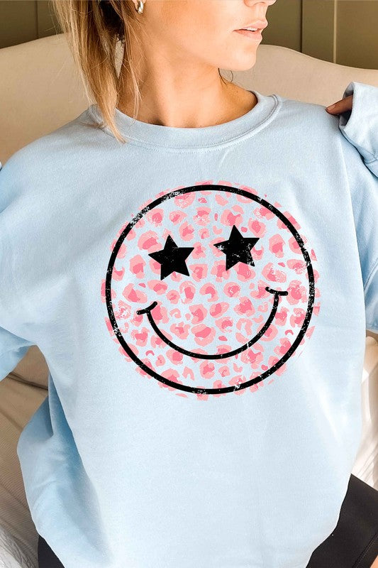 Leopard Smiley Sweatshirt