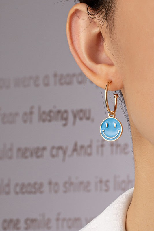 Smiley Charm Earrings