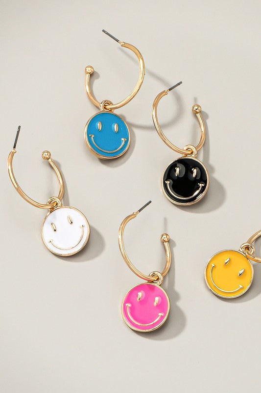 Smiley Charm Earrings