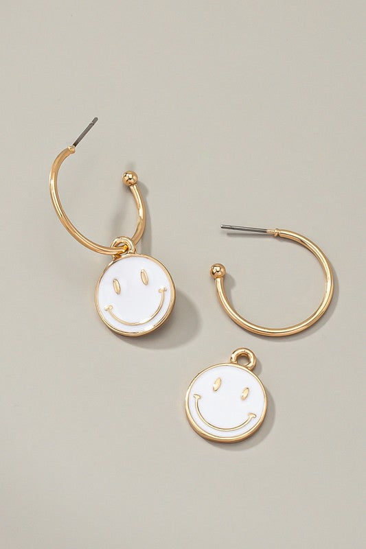 Smiley Charm Earrings