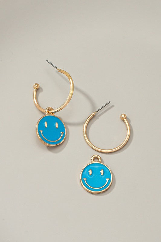 Smiley Charm Earrings