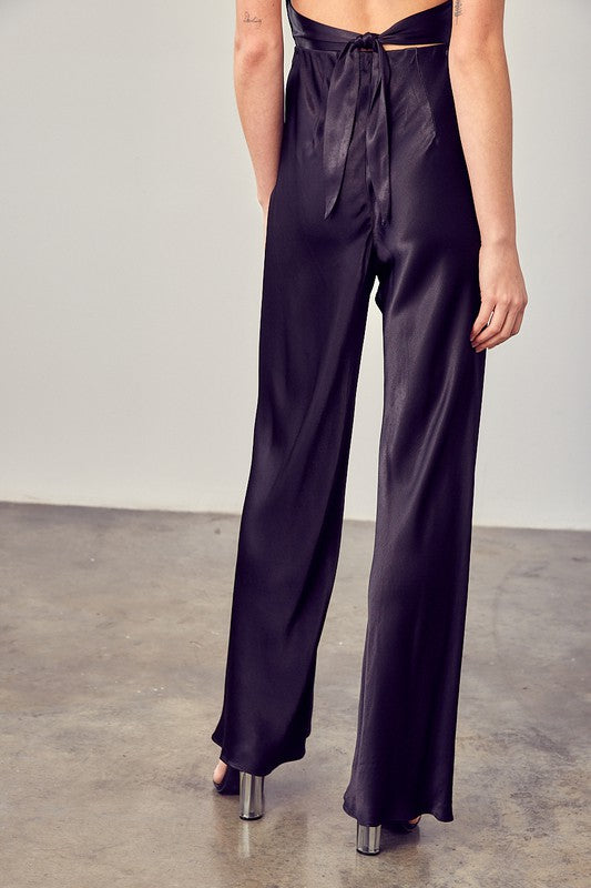 Satin Flare Trousers