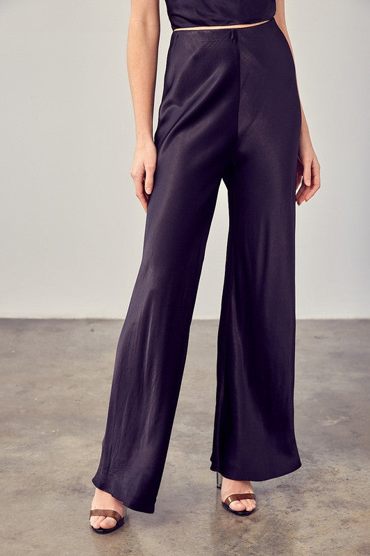 Satin Flare Trousers