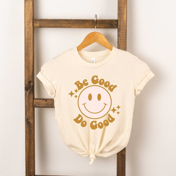 Be Good Do Good Smiley Face Youth Short Sleeve Tee