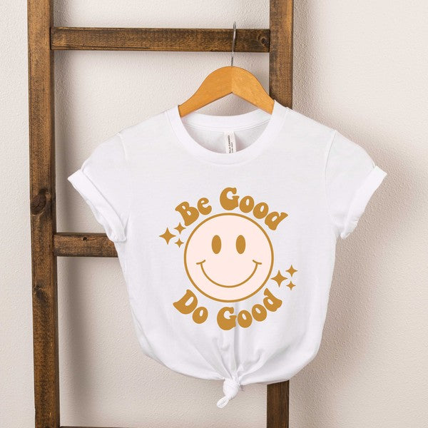 Be Good Do Good Smiley Face Youth Short Sleeve Tee