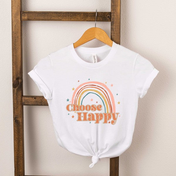 Choose Happy Rainbow Youth Short Sleeve Tee