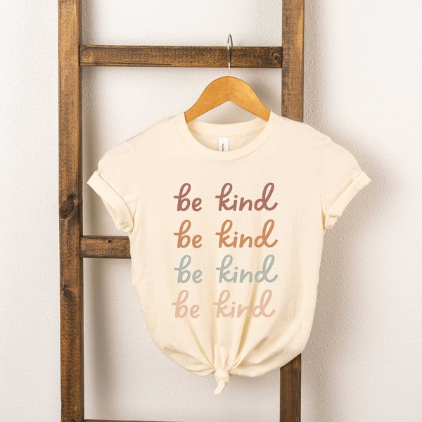 Be Kind Stacked Youth Short Sleeve Graphic Tee