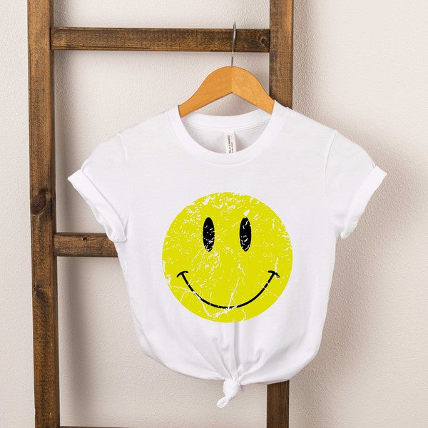 Distressed Smiley Face Youth Tee