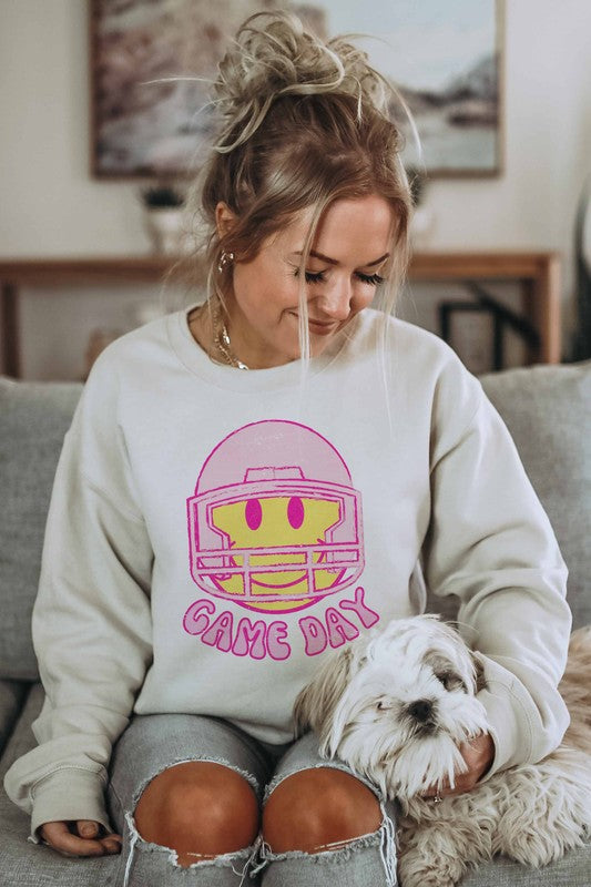 Gameday Happy Face Crewneck