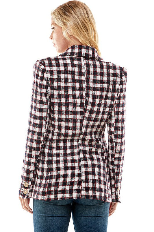 Plaid Tweed Blazer