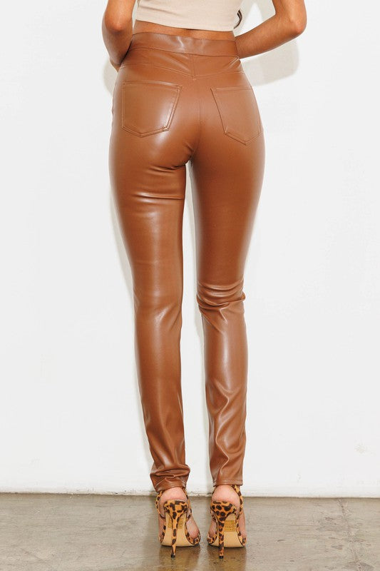 Vegan Leather Skinny Jean