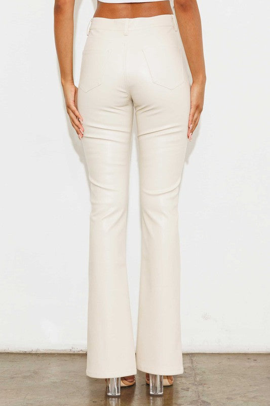 Mia Bootcut Leather Pants