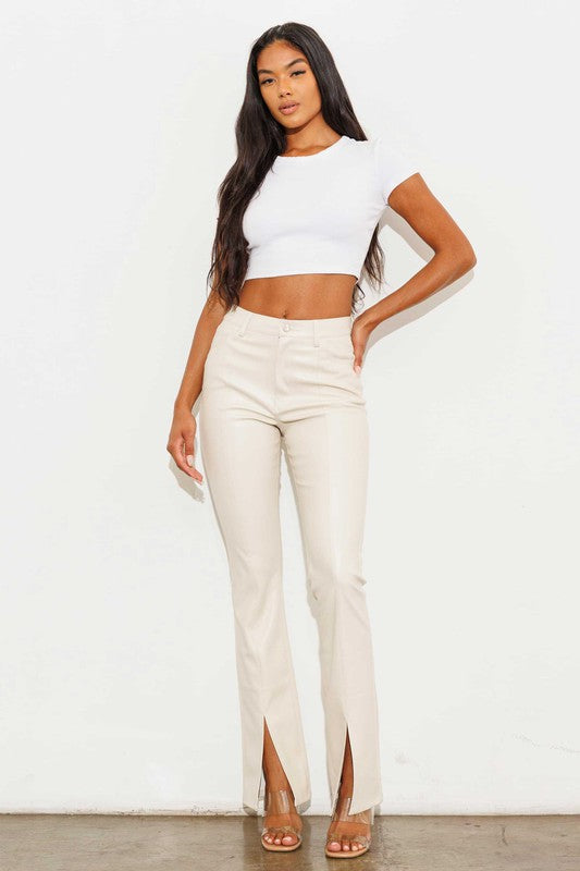 Mia Bootcut Leather Pants