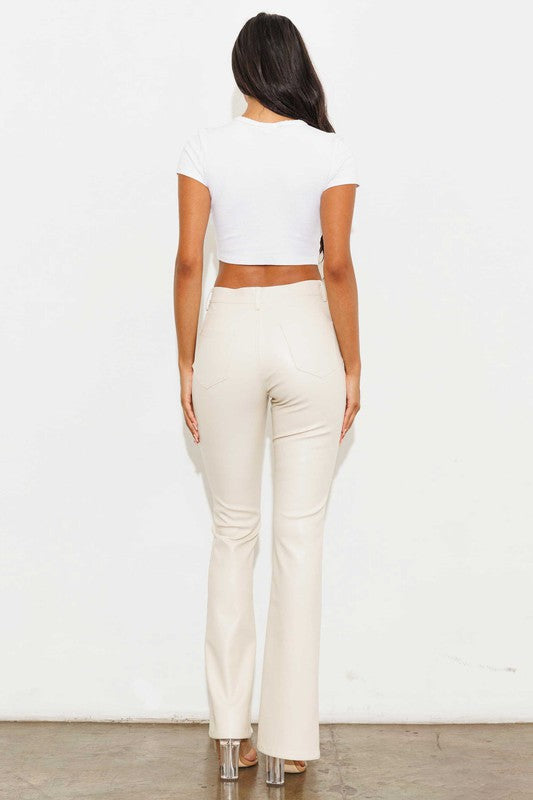 Mia Bootcut Leather Pants