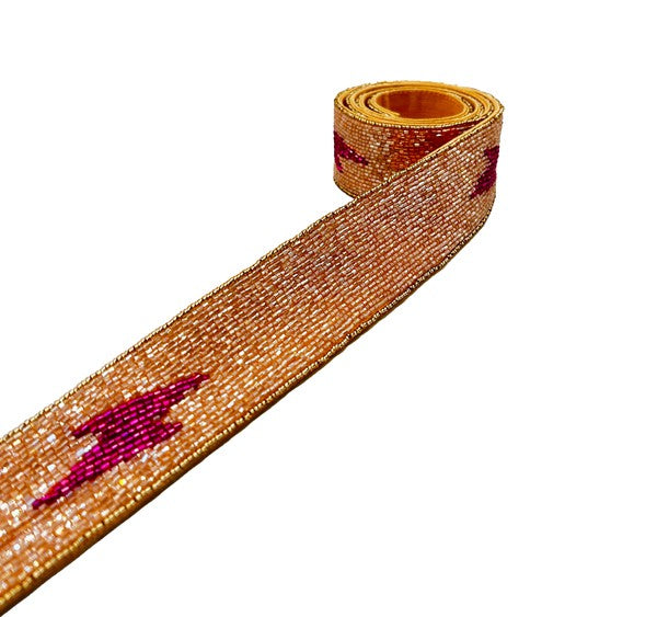 Pink Lightning Beaded Strap