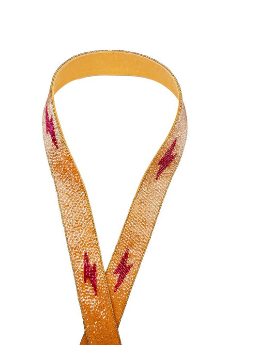 Pink Lightning Beaded Strap