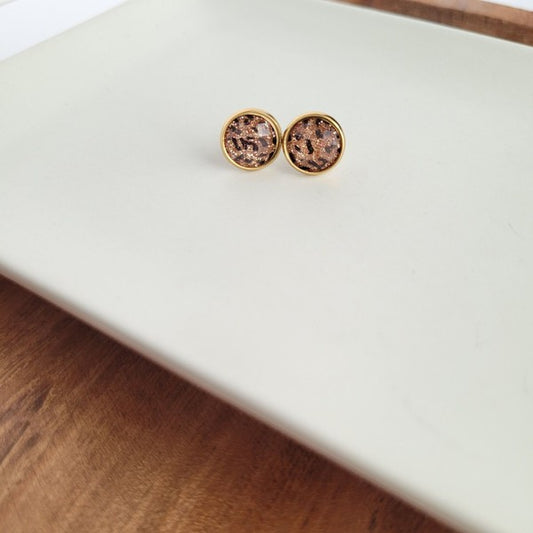 Sparkle Leopard Studs