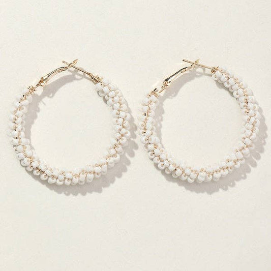 Beaded Hoop Earrings