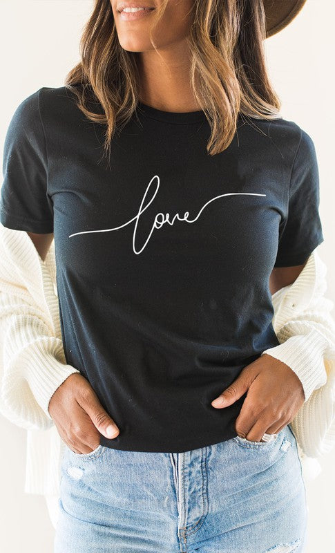 Love in Script Tee