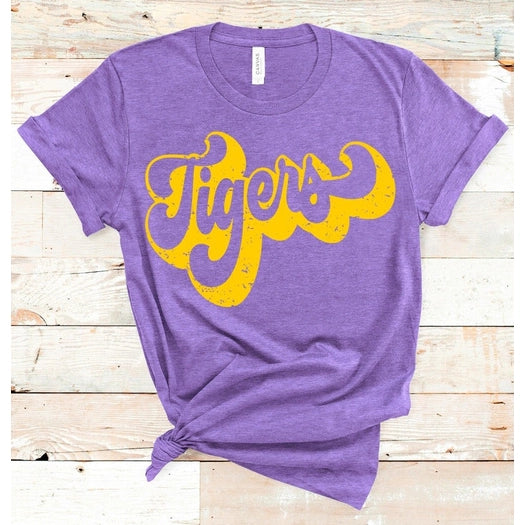 Tigers Groovy Tee (LSU/Auburn)