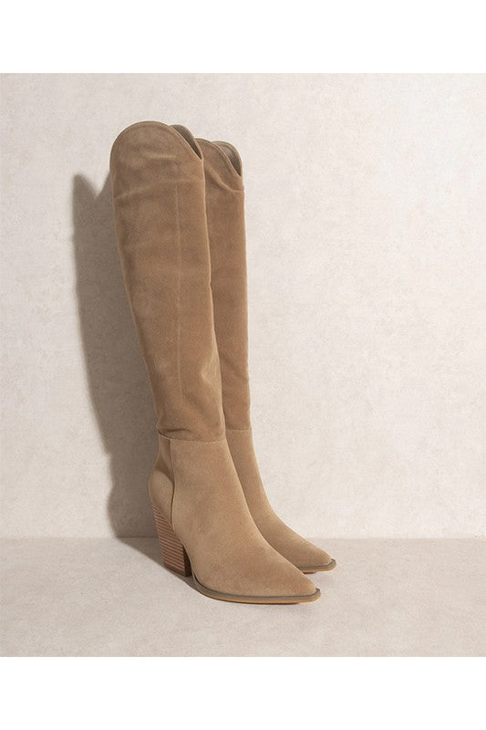 Clara Suede Knee Boots